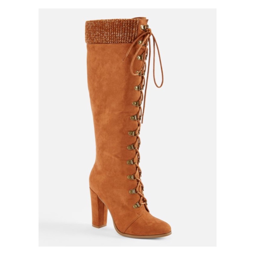 Sicaria Lace-up Sweater-cuff Boot
